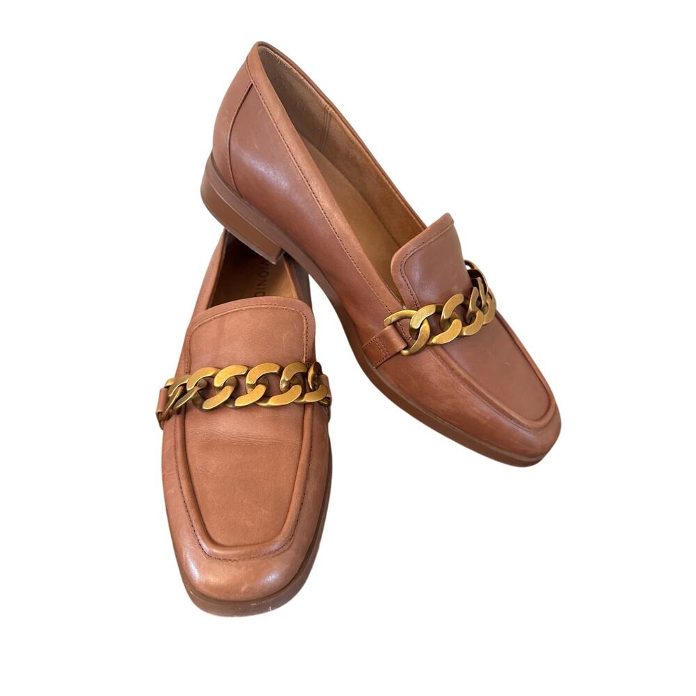 Vionic Mizelle Leather Chain Orthotic Loafer Preppy Old Money Classic Loafer 10